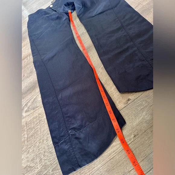 Jil Sander Casual Satin Trouser Pants in Midnight Blue - Size Small - US 4/6